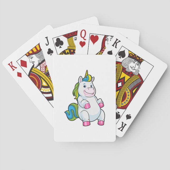 Unicorn with big Belly Playing Cards (Back)