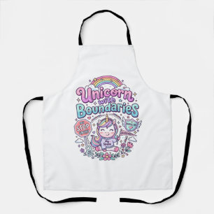 Unicorn with Boundaries Charming Apparel Graphic_1 Apron