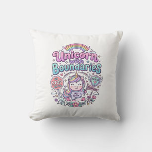 Unicorn with Boundaries Charming Apparel Graphic_1 Cushion