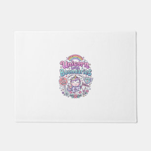 Unicorn with Boundaries Charming Apparel Graphic_1 Doormat