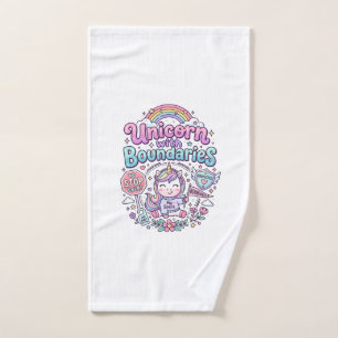 Unicorn with Boundaries Charming Apparel Graphic_1 Hand Towel
