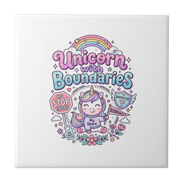 Unicorn with Boundaries Charming Apparel Graphic_1 Tile (Front)