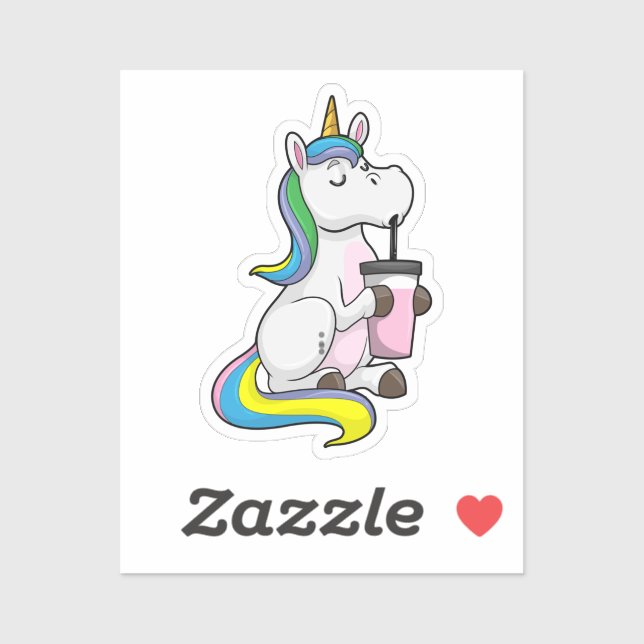 Unicorn with Bubble Tea (Sheet)