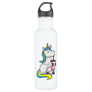 Unicorn with Bubble Tea 710 Ml Water Bottle