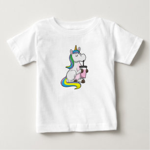 Unicorn with Bubble Tea Baby T-Shirt