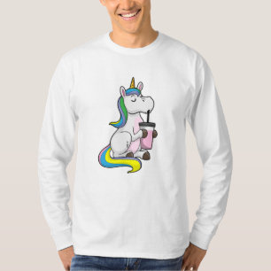 Unicorn with Bubble Tea T-Shirt