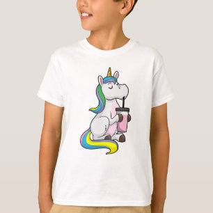 Unicorn with Bubble Tea T-Shirt