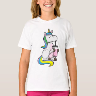 Unicorn with Bubble Tea T-Shirt