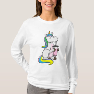 Unicorn with Bubble Tea T-Shirt
