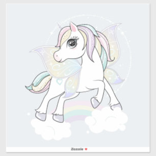 Unicorn with Butterfly wings Sticker