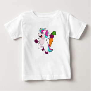 Unicorn with Carrot Baby T-Shirt