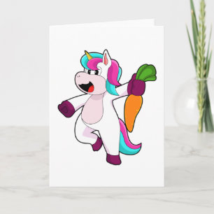 Unicorn with Carrot Card
