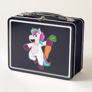 Unicorn with Carrot Metal Lunch Box