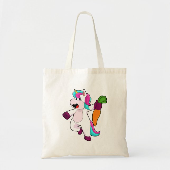 Unicorn with Carrot Tote Bag (Front)