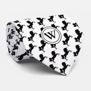 UNICORN with Christian Scripture Monogram White Tie