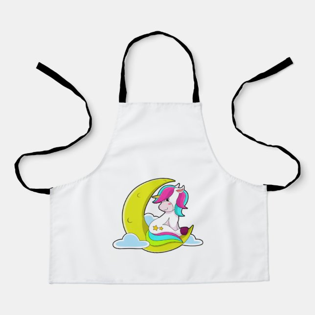 Unicorn with Clouds & Moon Apron (Front)