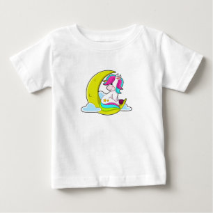 Unicorn with Clouds & Moon Baby T-Shirt