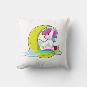 Unicorn with Clouds & Moon Cushion