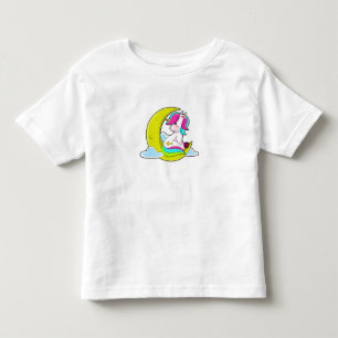 Unicorn with Clouds & Moon Toddler T-Shirt