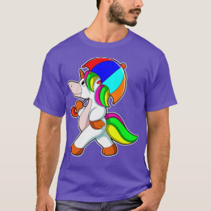 Unicorn with colourful Umbrella T-Shirt