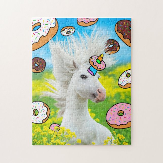 Unicorn With Doughnuts Jigsaw Puzzle (Vertical)