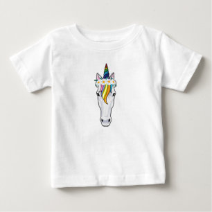 Unicorn with Flowers Baby T-Shirt