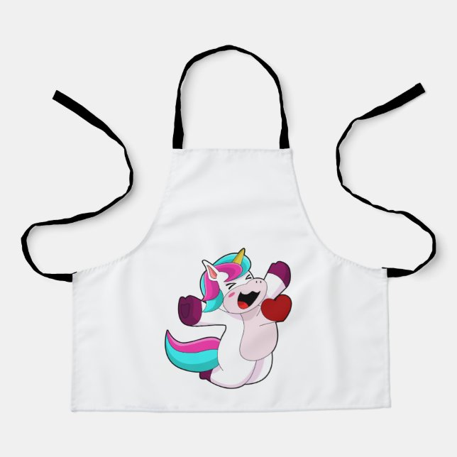 Unicorn with Heart Apron (Front)