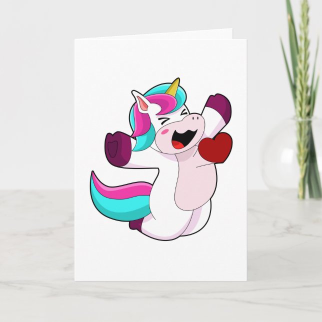 Unicorn with Heart Card (Front)