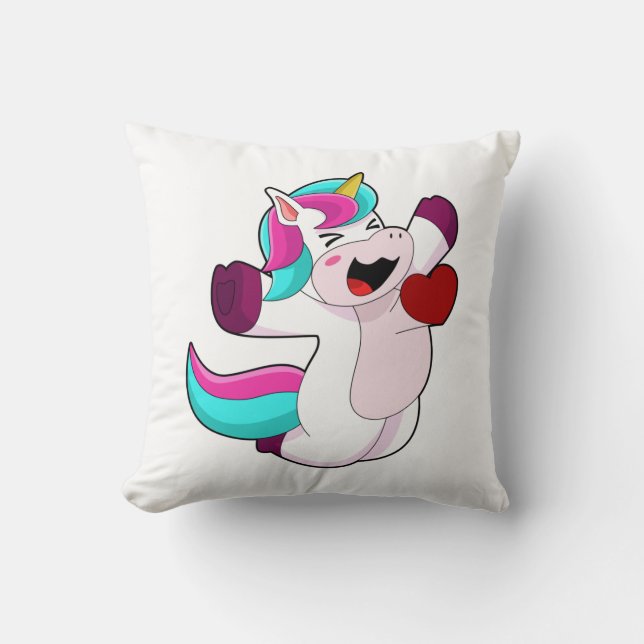 Unicorn with Heart Cushion (Front)