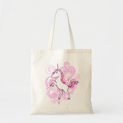 Image of Unicorn with Heart Henna Background Bag