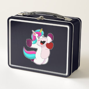 Unicorn with Heart Metal Lunch Box