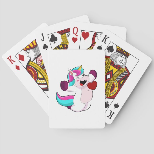 Unicorn with Heart Playing Cards (Back)