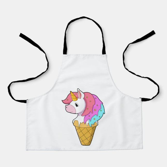 Unicorn with Ice cream Apron (Front)