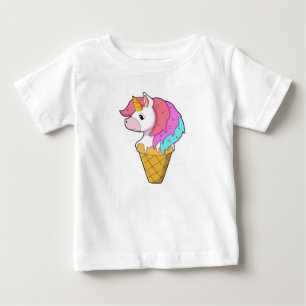 Unicorn with Ice cream Baby T-Shirt