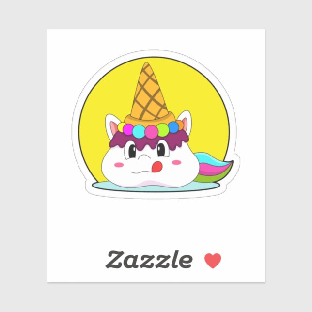 Unicorn with Ice cream cone (Sheet)
