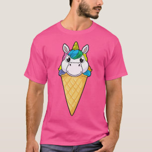 Unicorn with Ice cream cone Ice cream T-Shirt