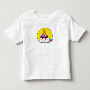 Unicorn with Ice cream cone Toddler T-Shirt