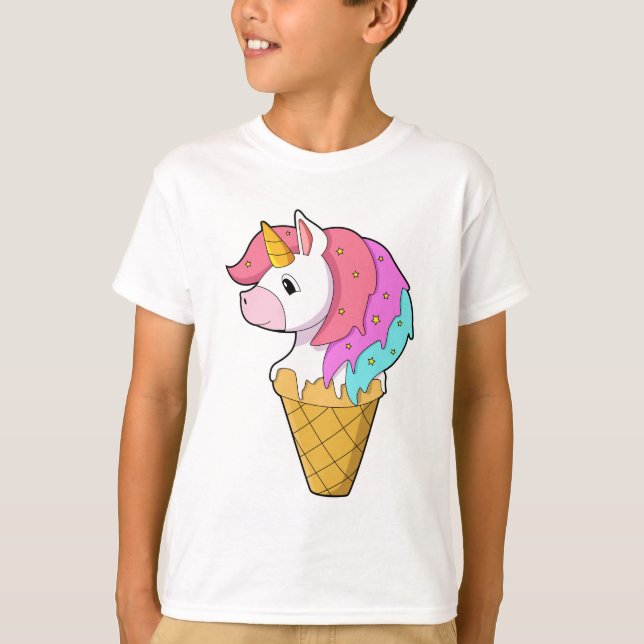 Unicorn with Ice cream T-Shirt (Front)