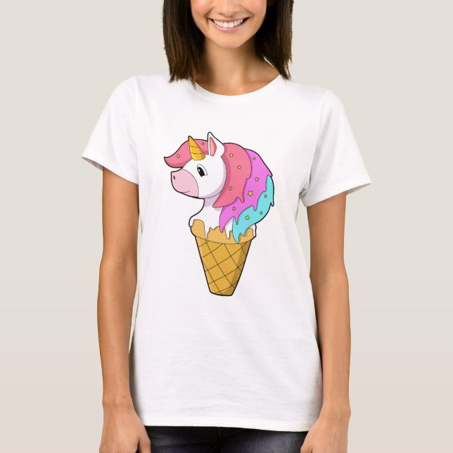 Unicorn with Ice cream T-Shirt (Front)