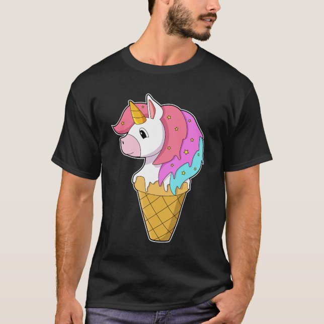 Unicorn with Ice cream T-Shirt (Front)