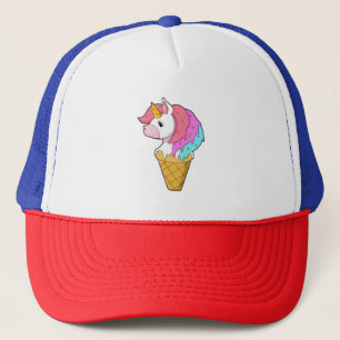 Unicorn with Ice cream Trucker Hat