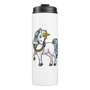 Unicorn With Knife Girls Women T-Shirt Thermal Tumbler