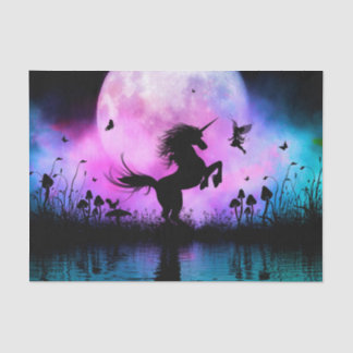 Unicorn with little fairy tissue paper