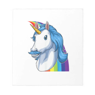 Unicorn with Moustache Dadacorn Dadicorn Unicorn D Notepad