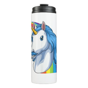 Unicorn with Moustache Dadacorn Dadicorn Unicorn D Thermal Tumbler