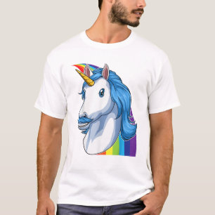 Unicorn with Mustache Dadacorn Dadicorn Unicorn Da T-Shirt