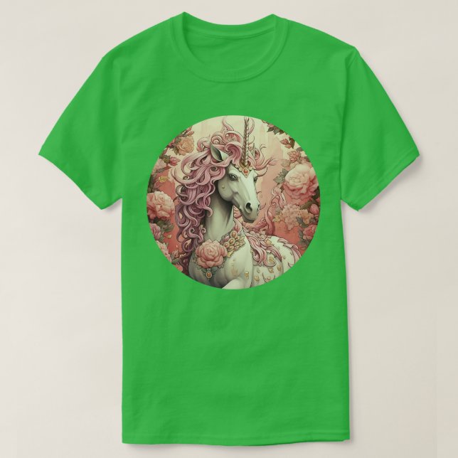 Unicorn with Pink Mane T-Shirt (Design Front)