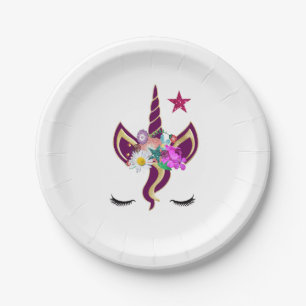 Unicorn with Pony Themed Paper Plates