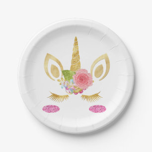Unicorn with Pony Themed Paper Plates