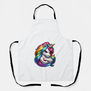 Unicorn With Rainbow Mane Art Tank Top Apron